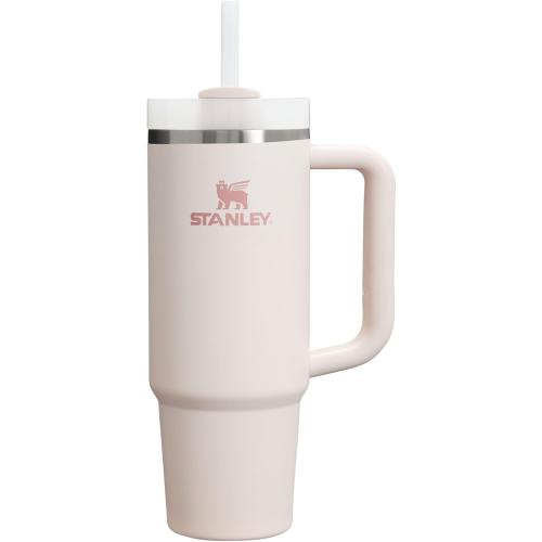Stanley Quencher H2.0 Tumbler with Handle and Straw 30 oz | Flowstate 3-Position Lid | Cup Holder Compatible for Travel | Insulated Stainless Steel Cup | BPA-Free | Rose Quartz 2.0