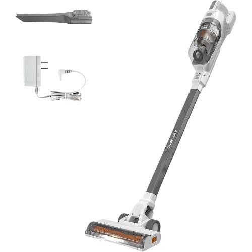 BLACK DECKER POWERSERIES  20V MAX Cordless Stick Vacuum Cleaner with LED Floor Lights, Bagless, Lightweight, Cordless Vacuum Cleaners for Home, Up to 44 Minutes, Powerful Suction, Gray (BHFEA520J)