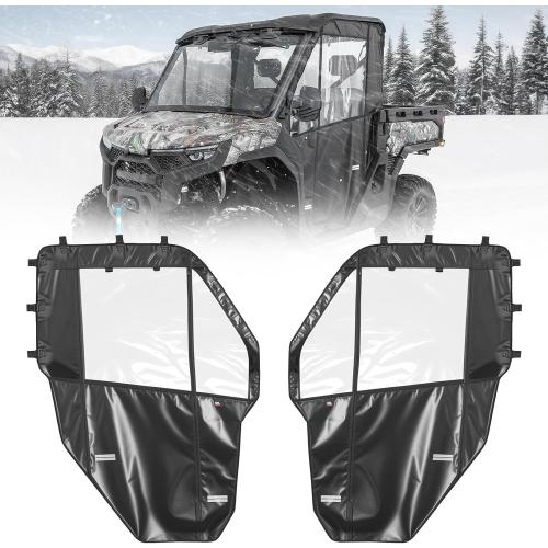 KEMIMOTO Soft Full Doors, UTV Water-Resistant Cab Enclosure Compatible with CFMOTO UFORCE U10 Pro 2025 , Upgrade YKK Zipper Full Windshield Panel 2 Doors Accessories