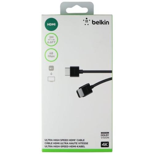 Belkin HDMI Audio/Video Cable - 6.56 ft HDMI A/V Cable for Apple TV, Audio/Video Device, TV, A/V Receiver, Notebook - First End: 1 x HDMI (Type A) Male Digital Audio/Video - Second End: 1 x HDMI (Type