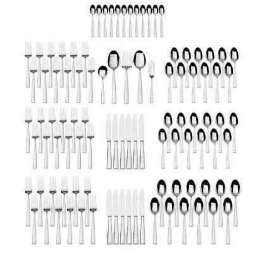 Mikasa Everett 101-piece 18/10 Stainless Steel Flatware Set Service for 12