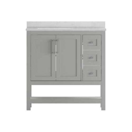 Flash Furniture Vega - Vanity cabinet - 3 drawers - 2 shelves - 2 doors - fiberboard - gray