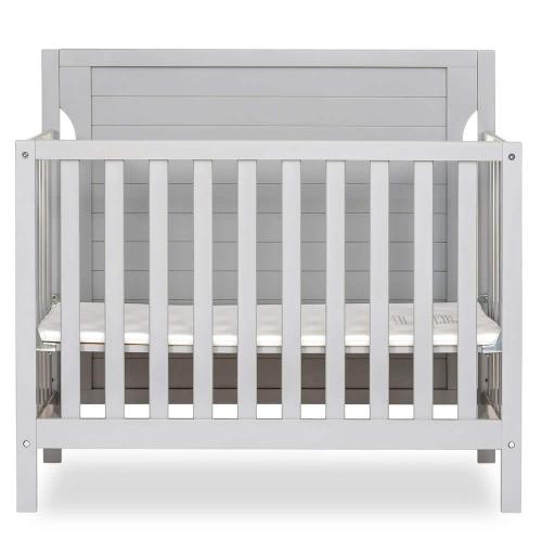 Bellport 4-in-1 Pebble Grey Convertible Mini/ Portable Crib I Mini Baby Crib I Includes 1.5 Mattress
