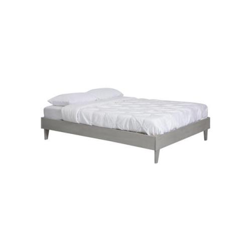 Walker Edison  Beds Grey - Gray Brush Solid Wood Queen Bed