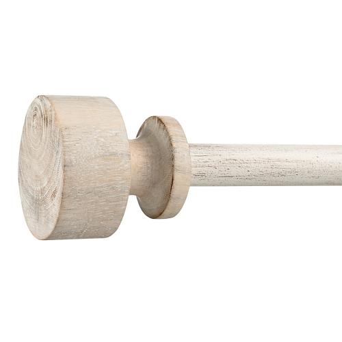 Bee & Willow Iris 24 to 48-Inch Adjustable Curtain Rod Set in Weathered Oak