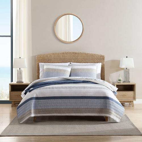 Size twin Color Grey Nautica Galewood Beige Quilt Set