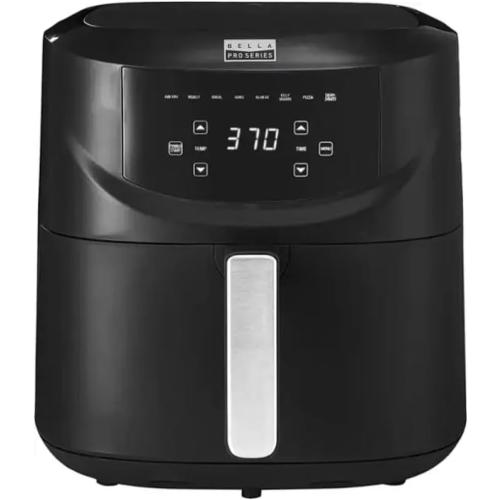 Bella PRO - 8-qt. Touchscreen Air Fryer with Divided Basket - Matte Black