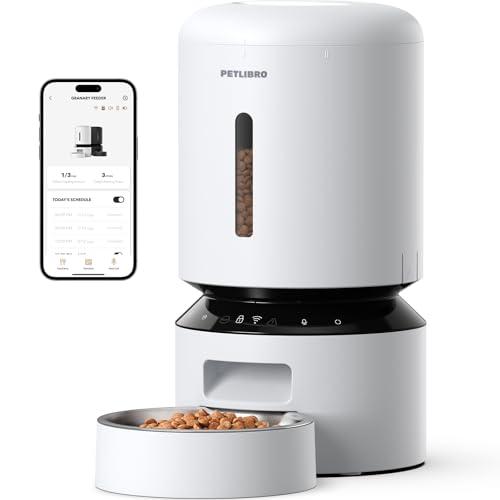 PETLIBRO Automatic Cat Feeder, 5G WiFi Automatic Dog Feeder with Freshness Preservation, 5L Timed Cat Feeders with Low Food Sensor, Up to 10 Meals Per Day, Granary Pet Feeder for Cats/Dogs