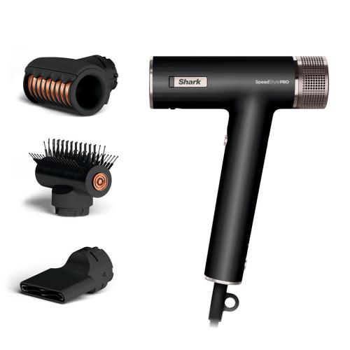 Shark SpeedStyle Pro Ionic Hair Dryer, Scalp Shield, Fine-Medium, HD731 | 0-100 MPH Airflow in Seconds, Turbo Concentrator & QuickSmooth Brush, Sleek High-Shine Volume