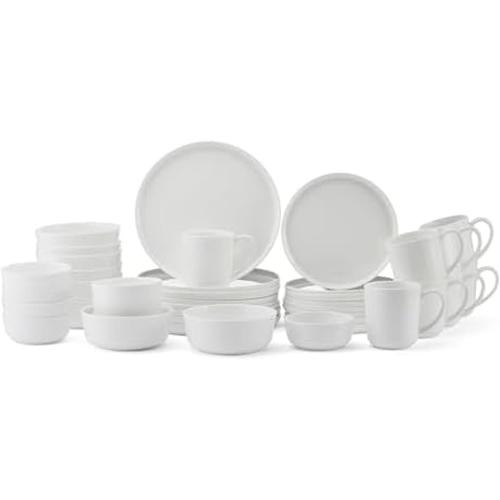 Mikasa Samantha Bone China Lightweight Chip Resistant 40 Piece Dinnerware Set, Service for 8