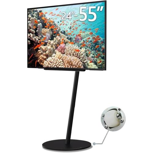 WALL Seven Stand A2 High Type | Minimalist Rolling TV Stand for 24–55 Inch | Satin Black | Portable, Space Saving, Height Adjustable | for Living Room and Bedroom | Japan-Engineered Design