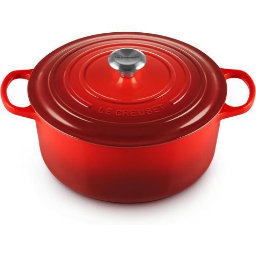 Le Creuset Enameled Cast Iron Signature Round Dutch Oven, 7.25 qt., Cerise