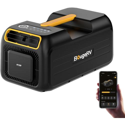 BougeRV PC35 Portable Air Conditioner 3500BTU, Tent Air Conditioner with App Control, Low Power Camping AC Unit for Tent, RV, Van Life, Indoor & Outdoor Use (2026 New)