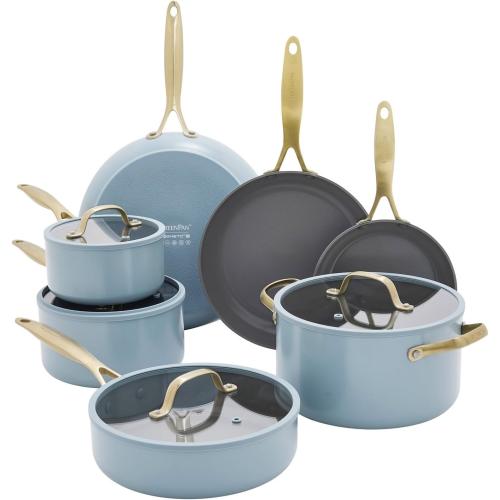 GreenPan Jewel Pro 11 Piece Cookware Set (Blue)