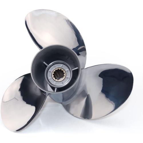 CAPTAIN Stainless Steel Outboard Propeller, 10.25 Diameter x 16 Pitch fit Yamaha T25 F30 40 48 50 F40 F50 55 60 F60 HP Engines, 13 Spline Tooth Boat Prop, RH Propellers