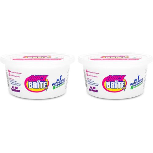 Set of 2 Size 12 oz Quick 'n Brite All Purpose Cleaning Paste – Miracle Cleaner for Tough Stains | Eco-Friendly, Non-Toxic, Pet-Safe | Multi-Surface Stain Remover | Made in USA, 12oz (Pack of 2)