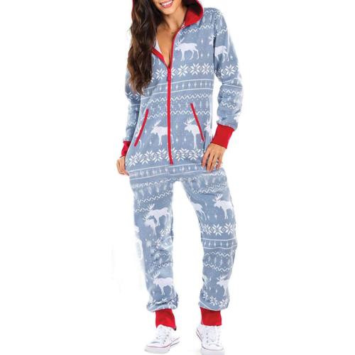Woman 2XL ECDAHICC Women‘s Cozy Christmas Adult Onesies Hooded Pajamas Sleepwear Unisex Holiday One Piece Jumpsuit