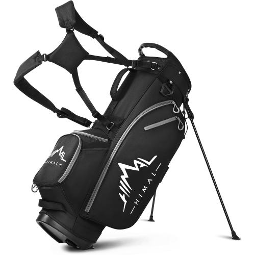 GoHimal Lightweight 14-Way Golf Stand Bag for Men & Women | Durable Club Bag, Dual Straps, Multiple Pockets, Rain Hood Included