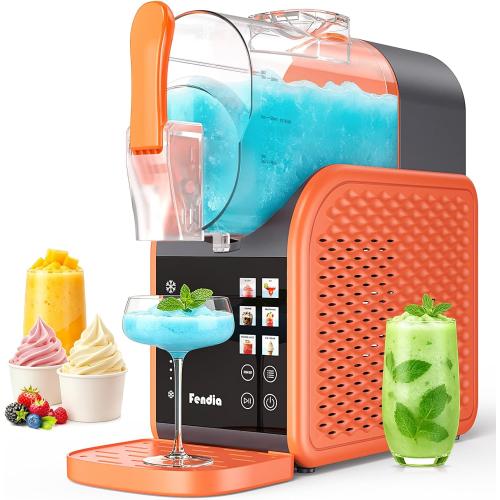 Max 95oz Slushie Machine with 6 Smart Presets, No Ice Needed Frozen Drink Maker for Home, Quick 30-Min Freeze for Slush, Margaritas, Smoothies, Ice Cream & More, Large Capacity Party Slushy Maker
