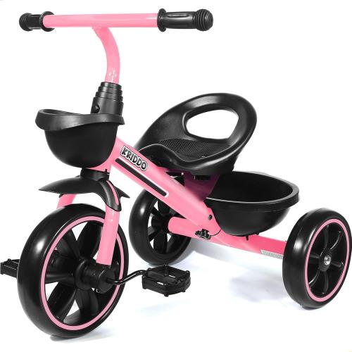 KRIDDO Toddler Tricycle for Toddlers Age 2-5, Tool-Free Trike