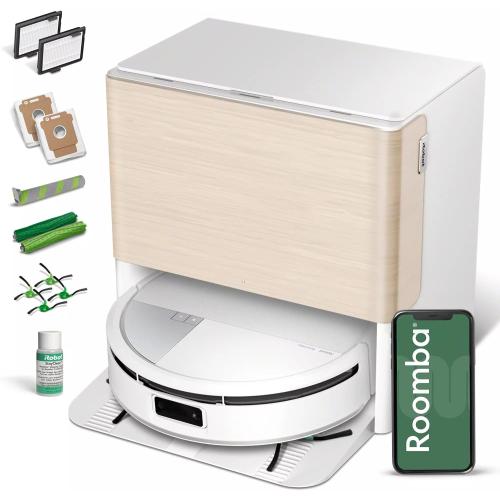iRobot Roomba Max 705 Combo Robot Vacuum & Mop   AutoWash Dock – Extending Self-Cleaning Roller Mop, Retractable Mop Cover, Dual Brushes, Self-Empties, Heat-Washes & Dries, Avoids Obstacles, LiDAR