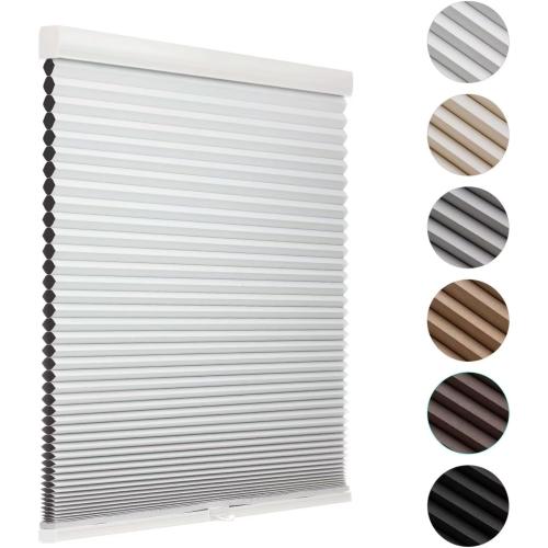 MYshade Cordless Blackout Cellular Shades for Windows, Honeycomb Window Shades with Thermal Insulation, Child & Pet Safe Room Darkening Shade, Easy Install, 30 W x 36 H, White