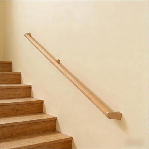 13 FT Modern Aluminum Handrail Set - ADA Compliant Indoor & Outdoor Stair Railing. 1.4 Diameter Grab Bar. Wall-Mounted with 90°Wall Return End. Ideal for Safe Grip，Rust Free(Cherry Wood Grain, 13FT)