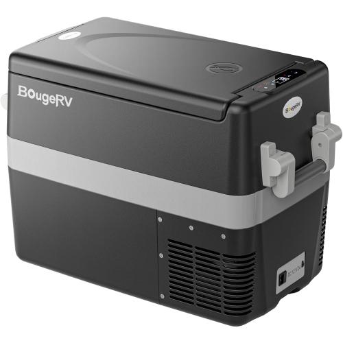 BougeRV 12V Refrigerator 42 Quart, Electric Car Cooler with MAX/ECO Mode | 12/24V DC, 45dB Quiet, -4~50°F, 3-level Battery Protection for Truck, RV, Camping, Use as freezer or refrigerator