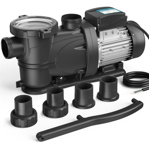 In/Above Ground Pool Pump, Self Primming High Flow (with Timer, 3HP, 8964 GPH, 220V)