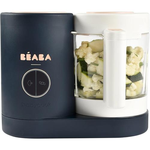 BEABA Babycook NEO Baby Food Maker, Borosilicate Glass & Stainless Steel, 42 oz. Capacity for Multi-Stage Use, Inventor & Global Leader of Baby Food Processors, Trusted for over 35 years, Midnight ‼️has mild stains ‼️