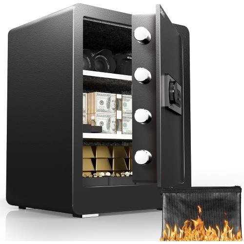 DAYI Safe Box, 2.0 Cu. Ft. Home Safes with Fireproof Bag for Valuables Docs