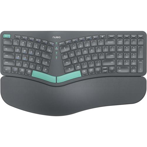 Nulea Ergonomic Split Keyboard Wireless Cushioned Wrist Rest Rechargeable