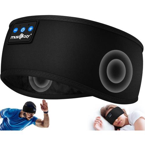 MUSICOZY Sleep Headphones Bluetooth Headband Headphones for Side Sleepers | Sleeping Headbands Wireless Sports Earphones Sweat Resistant Earbuds for Workout Running Cool Gadgets Unique Gifts for Women
