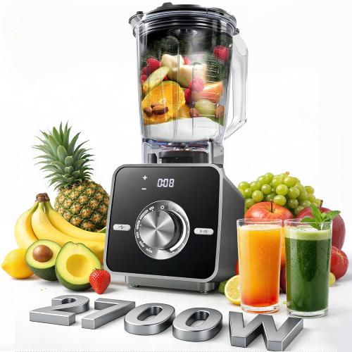 Home Blender, 2700W High-Speed Blender for Ice Crushing Power, Stainless Steel Blades, Kitchen Timer, 10 Speeds, 6 Programs for Smoothies, Frozen Drinks, Self-Cleaning, 64oz Bulk Production