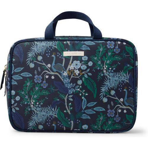 RIFLE PAPER CO. Peacock Travel Cosmetic Case w/Removable Clear Pouch