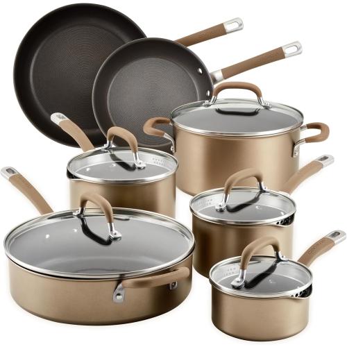 Circulon Premier Professional Hard Anodized Nonstick Cookware Induction Pots and Pans Set Nonstick, Home Essentials, 12-Piece, Bronze MISSING ACCESSORIES/PIECES