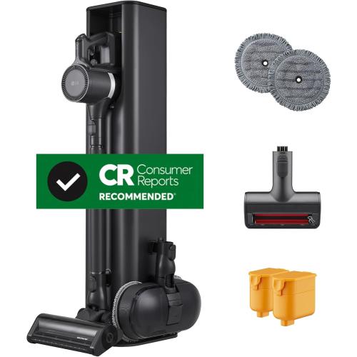 LG CordZero A949 - Cordless Stick Vacuum Cleaner with Auto-Empty Base, 200 Minute Runtime w/Extra Rechargeable Battery, Power Mop, Dual Floor Max, Lightweight, Cleaning for Carpet, Hardwood, Pet Hair