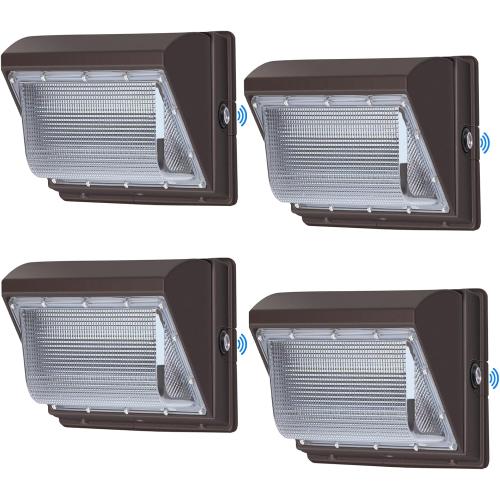 120W LED Wall Pack Lights Dusk to Dawn with Photocell, 15000 LM 5000K Super Bright Outdoor Wall Packs, Commercial IP65 Waterproof Outside Security Lighting (4 Pack)