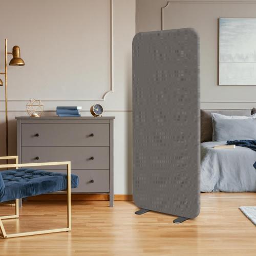 DECOLAB Standing Room Divider Panel, Portable Room Separation Partition for Home, Studio, Classroom, Resraurant, Scratch Resistance, 29x65, Rock