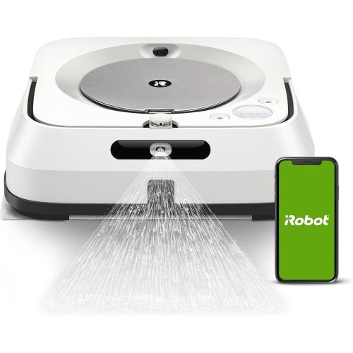 iRobot Braava Jet M6 (6110) Ultimate Robot Mop- Wi-Fi Connected, Precision Jet Spray, Smart Mapping, Works with Alexa, Ideal for Multiple Rooms, Recharges and Resumes, White