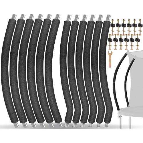 Trampoline Poles Replacement for Skywalker Or Jumpzylla,Galvanized Trampoline Enclosure Pole for Skywalker or Jumpzylla,Replace Parts#4201 4202 4135 OR for Jumpzylla 8ft 10ft&12ft 14ft‼️all hardware may not be included, poles have light dirt‼️