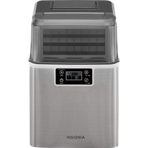 Insignia™ - Portable Clear Ice Maker with Auto Shut-off - Stainless Steel