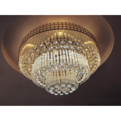 Eter 9 - Light 31.5 Modern Crystal Flush Mount Lighting