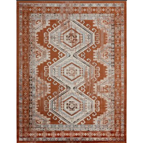 7' 10 x 10' Charlotte Collection Terracotta Rug