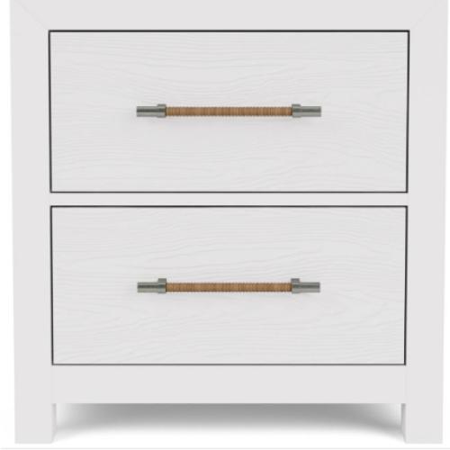 Riverside Furniture Rosalie 2-Drawer Nightstand in White Caps