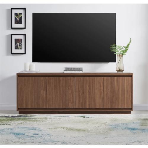 Presque Rectangular TV Stand for TV's up to 75 in Satin Walnut