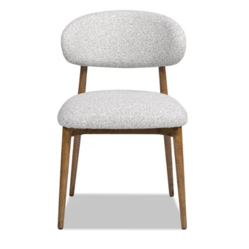 4pk Modern Gray Upholstered Dining Chair with Wood Frame