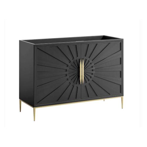 Modway - Awaken 48in Double or Single Sink Compatible (Not Included) Bathroom Vanity Cabinet in Black