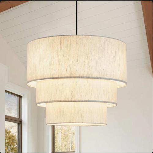 Adalaina 4 - Lights Drum Chandelier Dining Room Chandelier Pendant Light Fixtures Drum Light Fixture