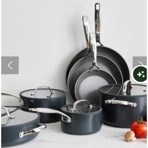 Eras Ceramic Nonstick 11-Piece Cookware Set | Slate